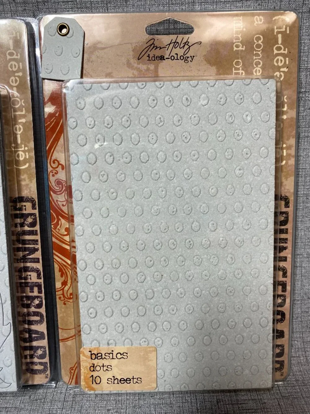 NEW Tim Holtz Idea-ology Grungeboard Dots Basics & Dots Elements Shapes